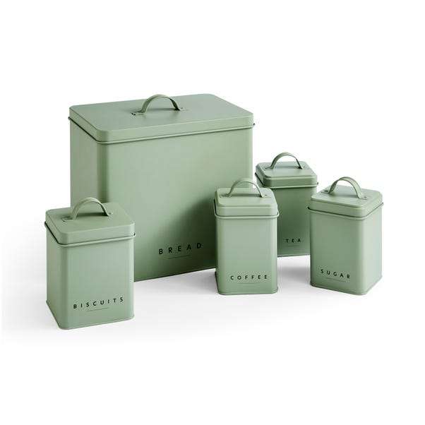5 Piece Kitchen Storage Set - Coral, Blue Or Sage. Free C&C